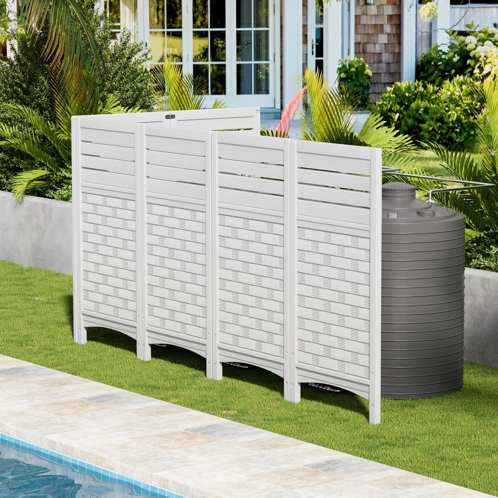 ZZM 4-panel privacy fence screen, view 3