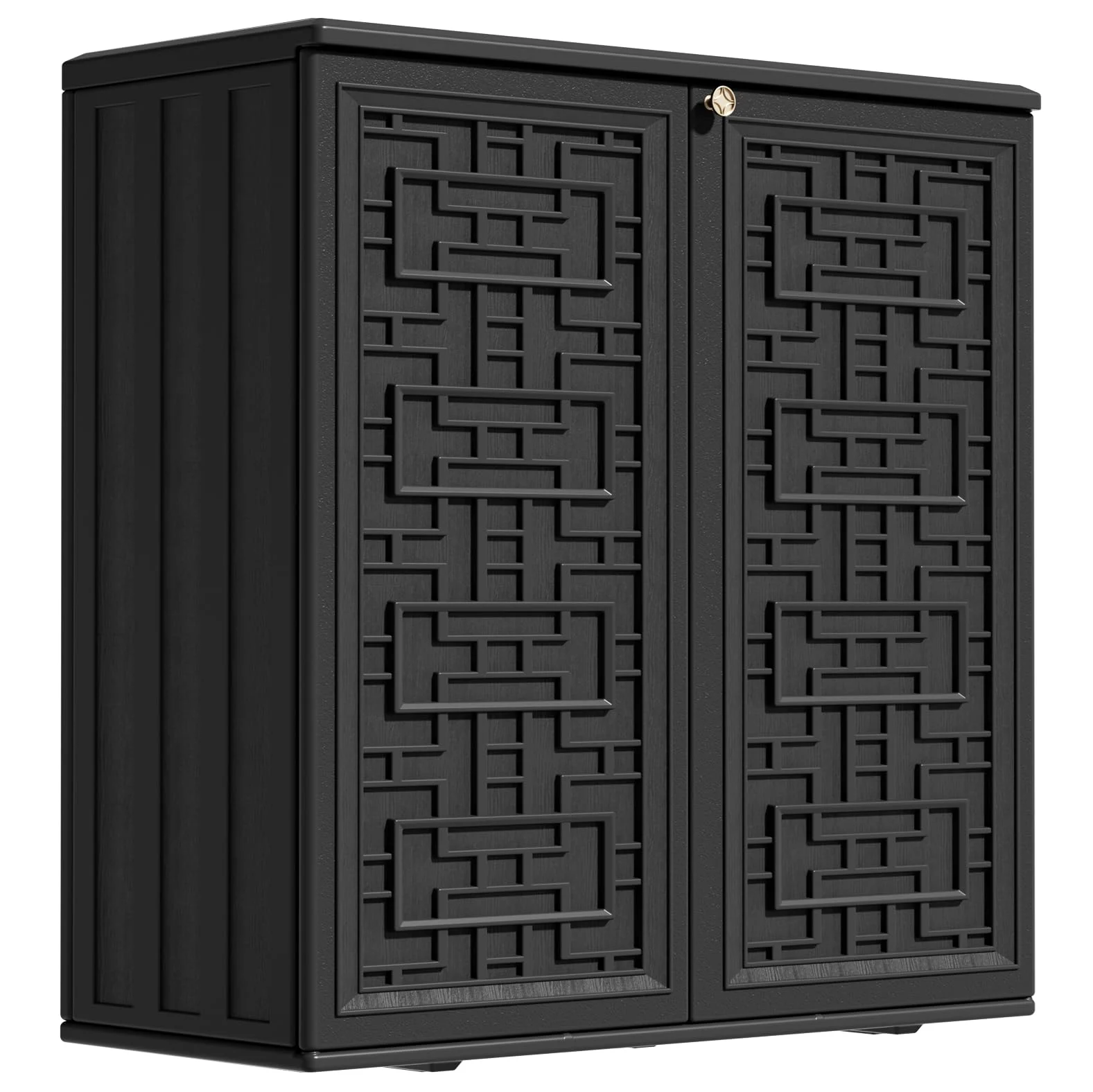 ZZM 10 cu ft HDPE outdoor storage shed, front view
